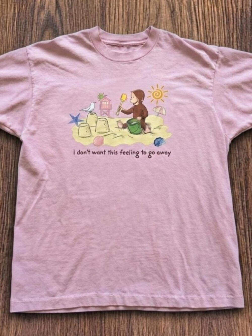 Light Pink Curious George tee
